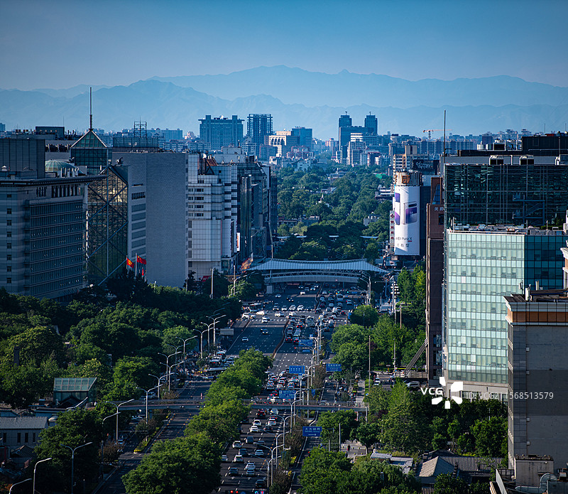 北京：宣武门大街全景图片素材