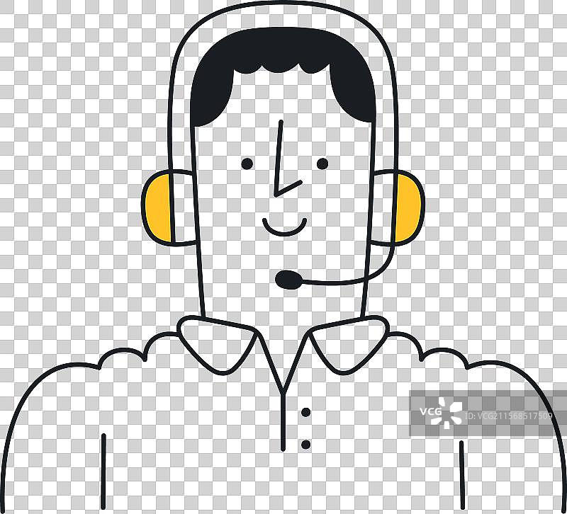 微笑的客服专员 - 可编辑图片素材