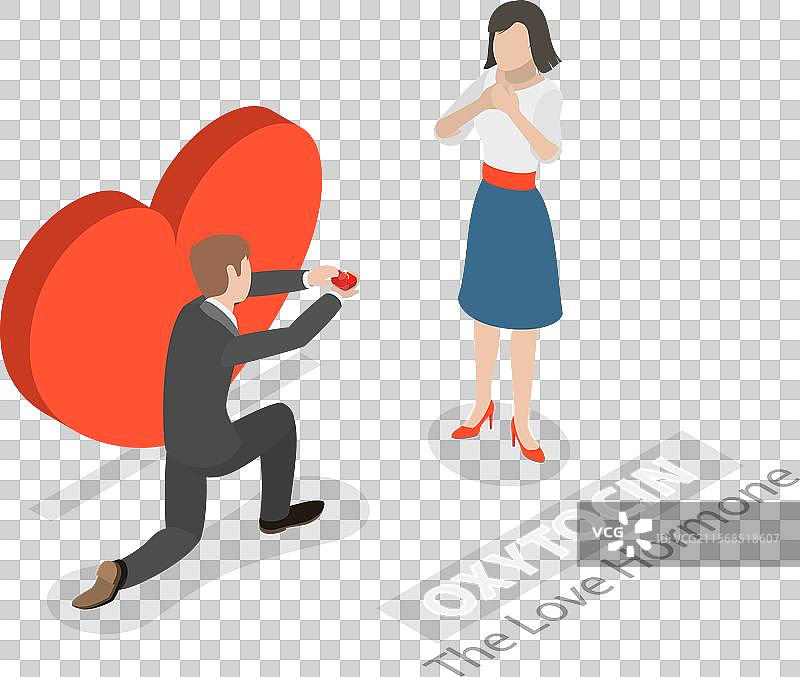 快乐荷尔蒙的3D等距平面图图片素材