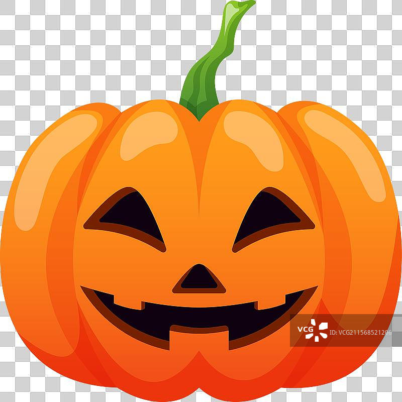 卡通风格的恐怖万圣节南瓜图标图片素材