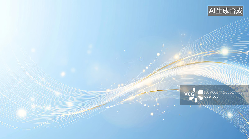 【AI数字艺术】蓝色发光科技背景图片素材