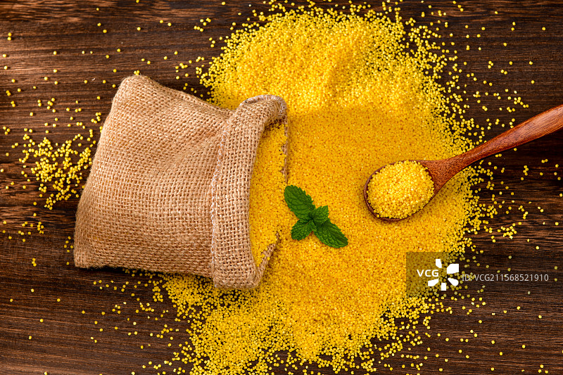 五谷杂粮小黄米黄小米图片素材