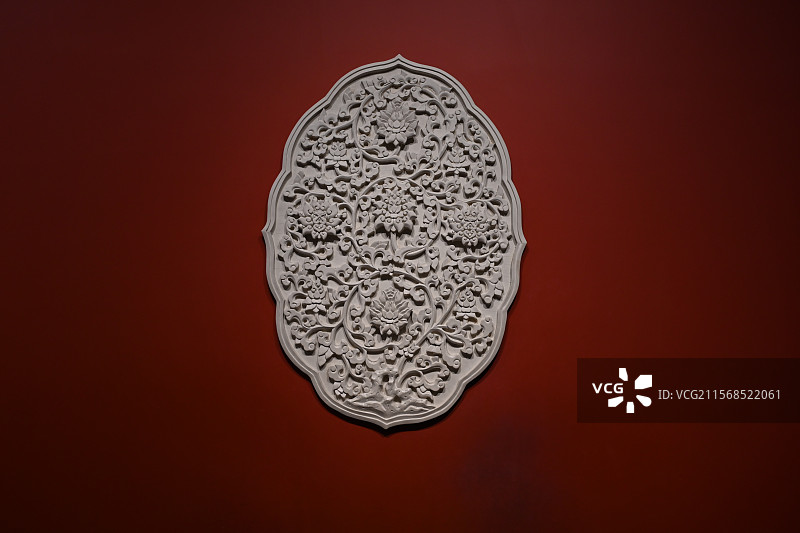 南京博物院中式红墙网红打卡点图片素材