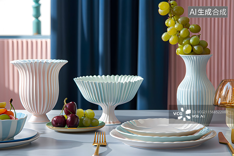 【AI数字艺术】盘子里装着的水果沙拉图片素材