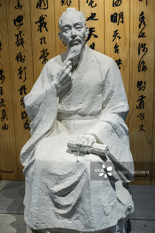 南朝著名上清派道士顾欢塑像图片素材