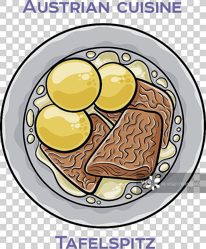 塔菲尔斯皮茨是一道经典的维也纳煮肉菜肴。图片素材