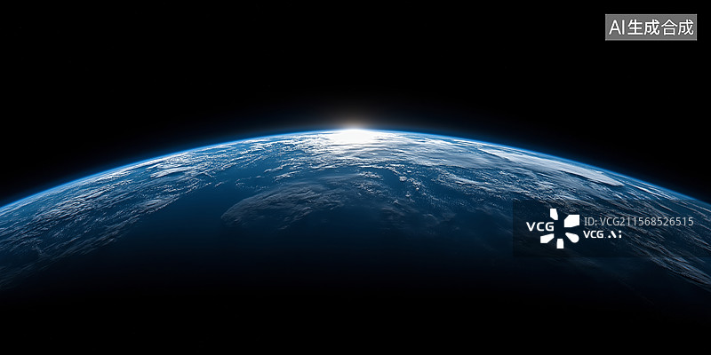 【AI数字艺术】地球日出景观图片素材
