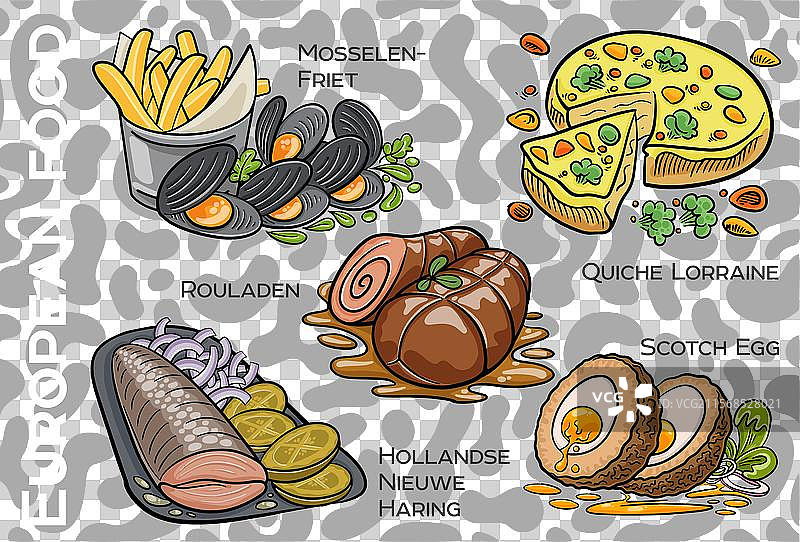 受欢迎的中西欧美食套餐图片素材