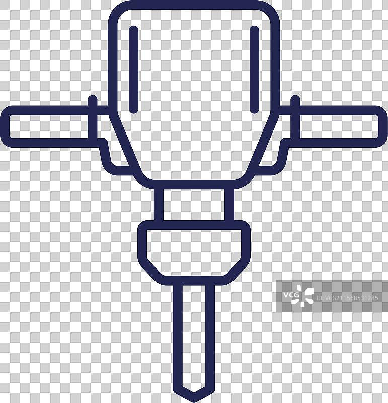 白色背景上的电锤钻图标图片素材