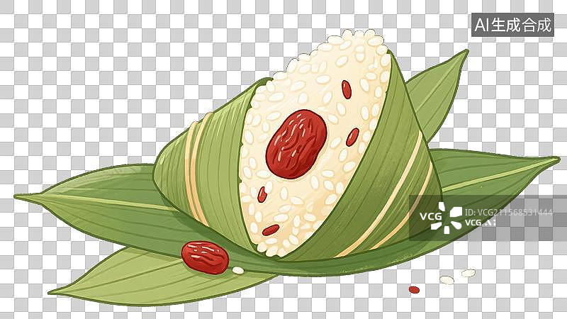 【AI数字艺术】端午节粽子插画卡通风格节日装饰图案设计图片素材