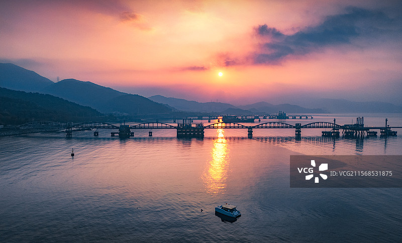 深圳玫瑰海岸日出图片素材