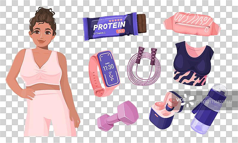 健身必备与积极向上的女性图片素材