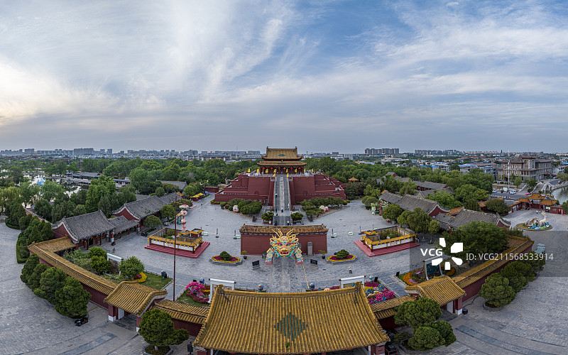 河南省开封市开封古城航拍图片素材