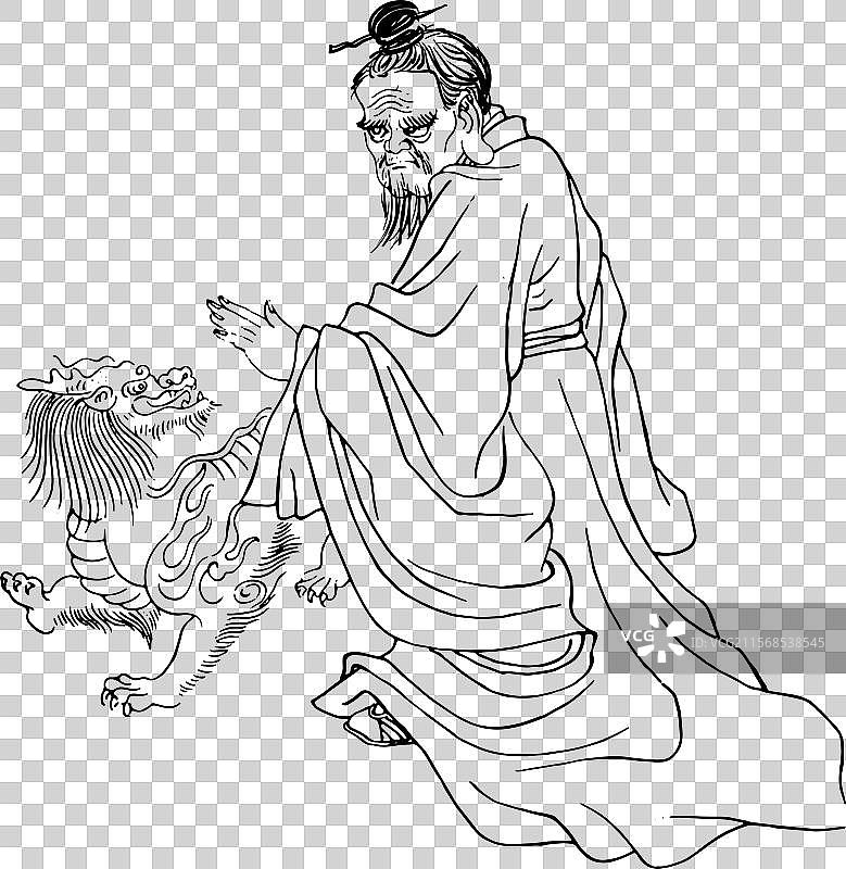 中国文化 神话 传统文化 插画 人物 古代人图片素材