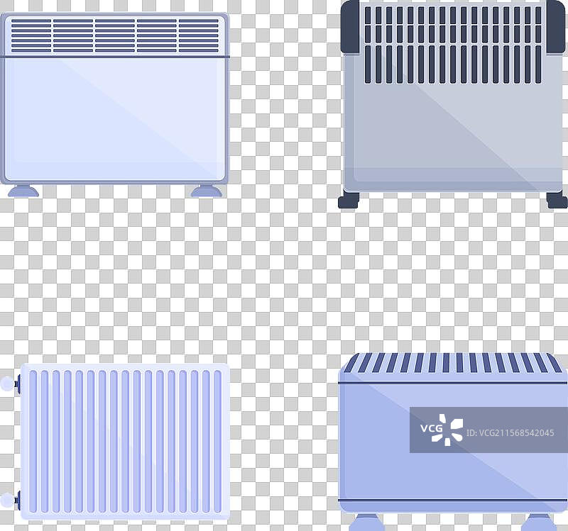 卡通加热器图标集图片素材