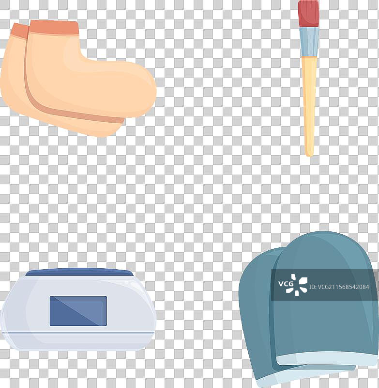 卡通美容程序图标集图片素材