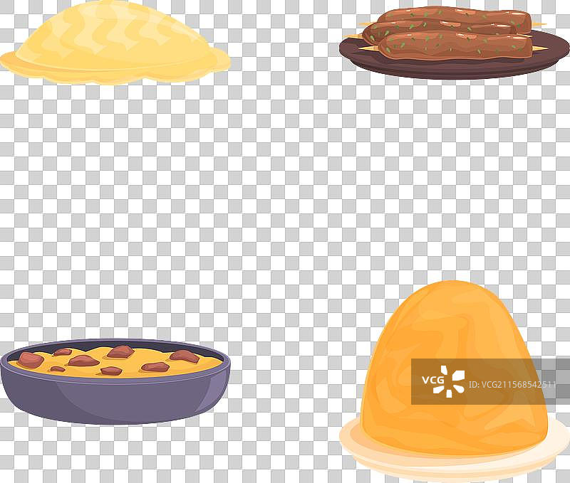 阿塞拜疆美食图标卡通系列美味可口图片素材