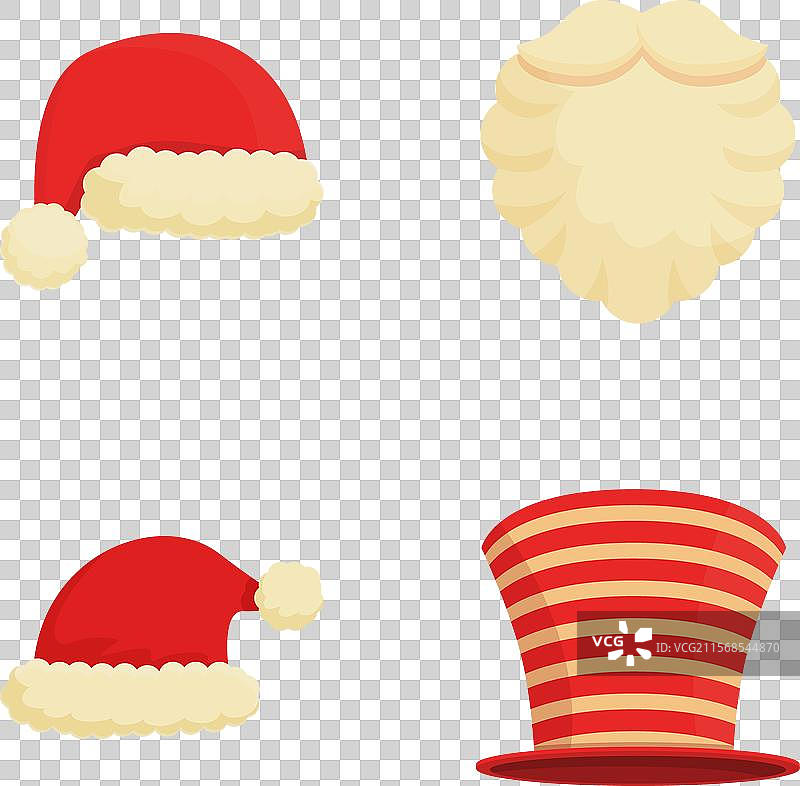 圣诞配饰图标集 卡通风格图片素材