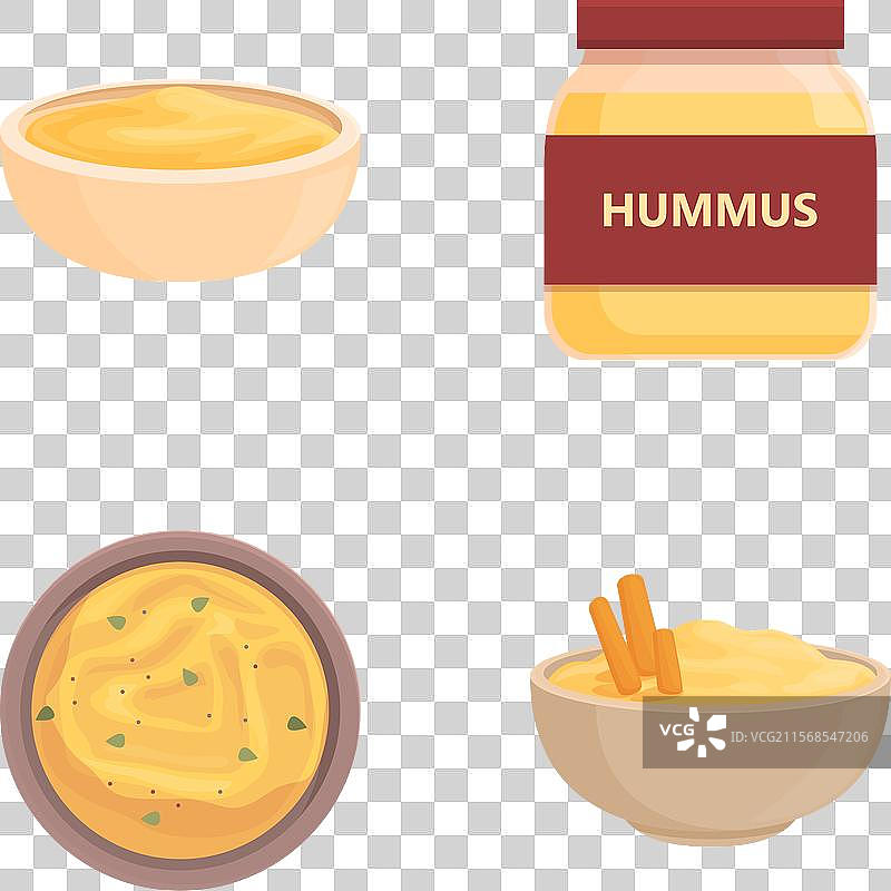 多种风味的鹰嘴豆泥拼盘图片素材