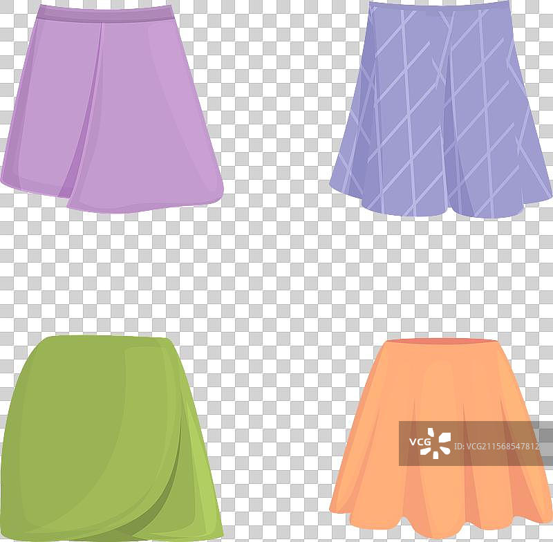 一组各种时尚的裙子图片素材