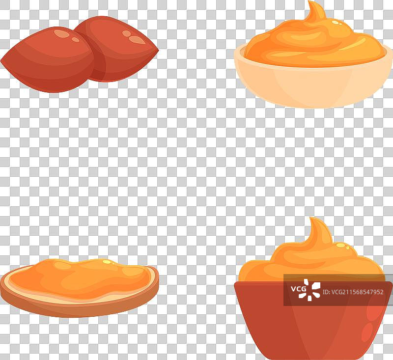 一组红薯和红薯泥图片素材