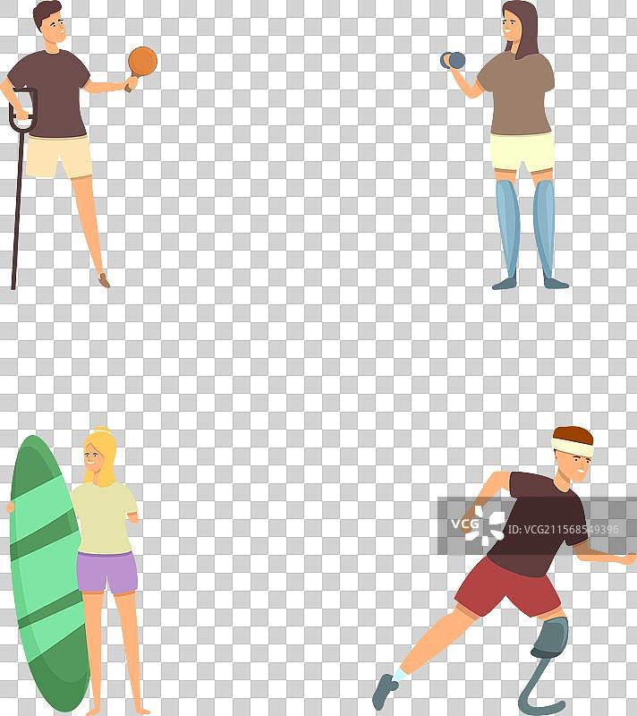 使用假肢的多元化运动员参与图片素材