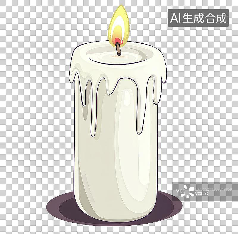 【AI数字艺术】3D渲染免扣图元素一根蜡烛图片素材