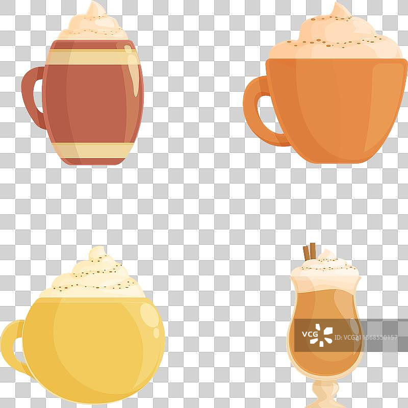 多种温暖的冬季饮品图片素材