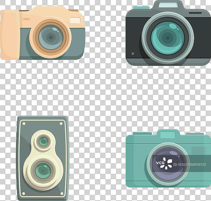 一组卡通相机和扬声器图片素材