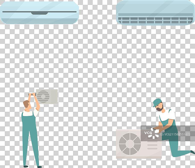 空调服务图标集图片素材