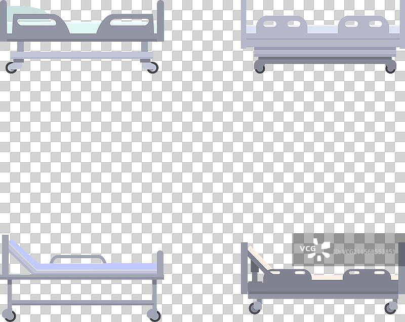 一组医院病床图片素材