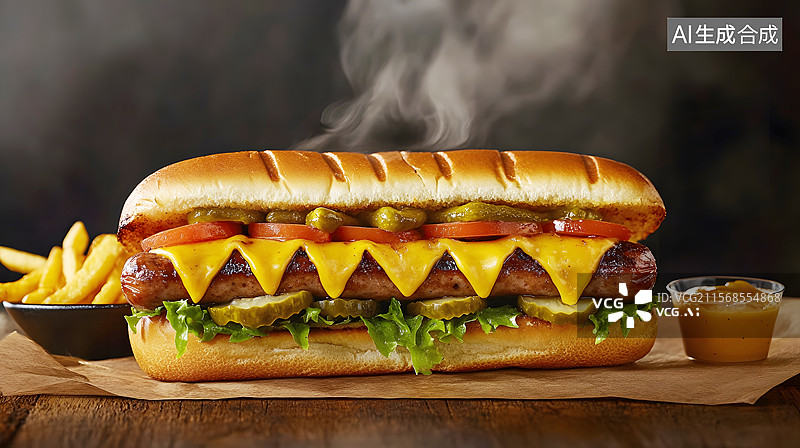 【AI数字艺术】AIGC:热狗汉堡快餐图片素材