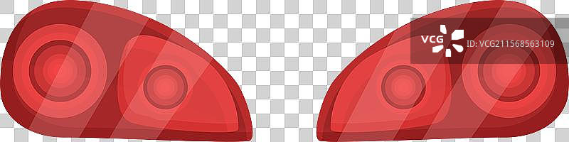 一对发出红光的汽车尾灯图片素材