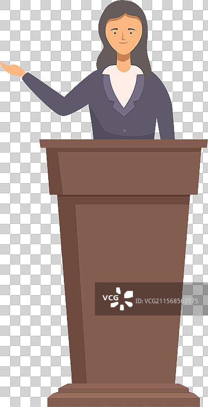 自信的女商人在发表演讲图片素材