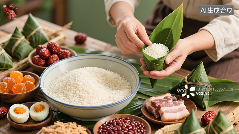 【AI数字艺术】粽叶飘香迎端午图片素材