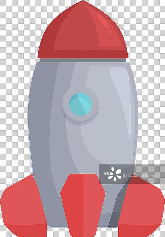 红色和灰色的太空火箭正在起飞图片素材