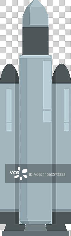 强大的现代火箭矗立在发射台上图片素材