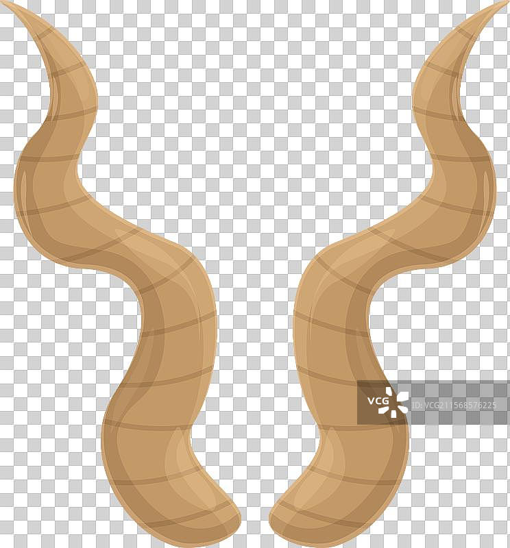 一对指向的巨大棕色羚羊角图片素材