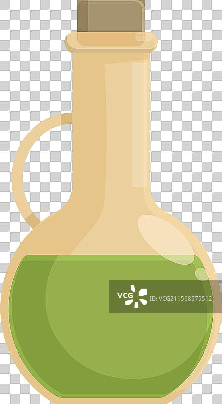 绿色药水装在带软木塞的玻璃瓶中图片素材