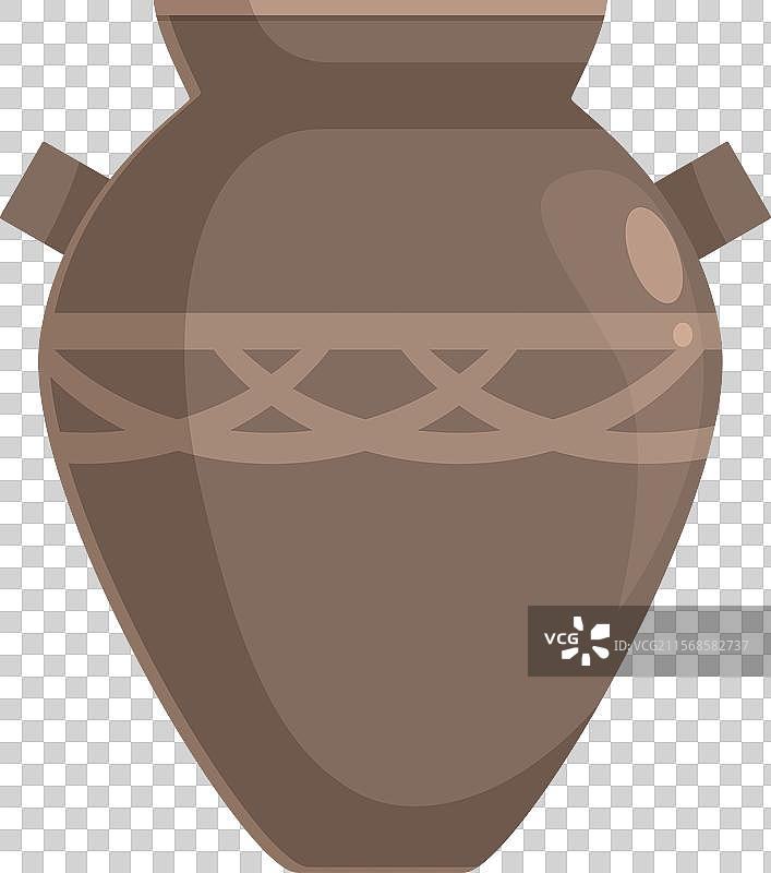 古老的带把手和装饰的陶罐图片素材