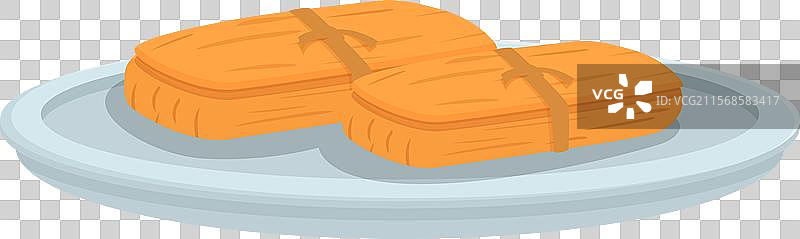 两份新鲜的玉米饼放在盘子里图片素材