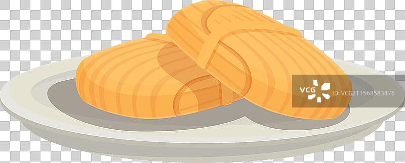 两个新鲜的玉米饺子准备好可以食用了图片素材