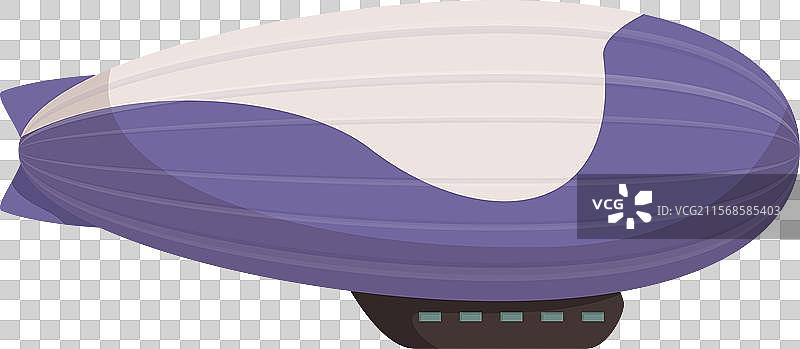 大型紫色和白色的飞艇在空中飞行图片素材