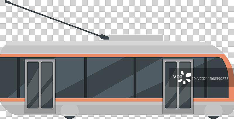现代无轨电车在城市街道上行驶图片素材