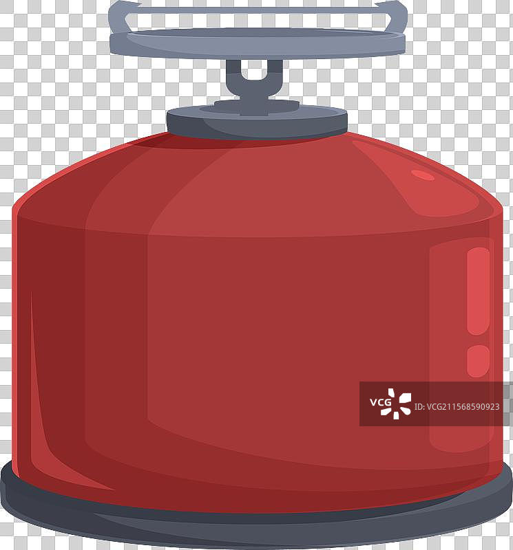 红色露营炉与丙烷气瓶图片素材