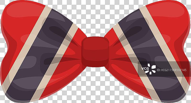 象征优雅的红蓝条纹领结图片素材