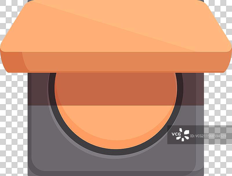 打开的粉饼盒，带镜子用于化妆图片素材