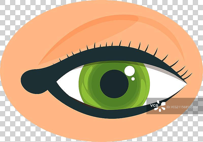 绿色眼睛，妆容完美阴影，凝视着图片素材