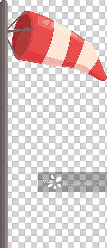 红白相间的风向标指示风向图片素材