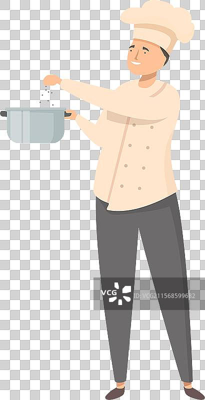 专业厨师在拿着一个……添加香料图片素材